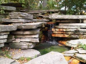 Waterfall in Lincoln Park, photo by Larry Masa